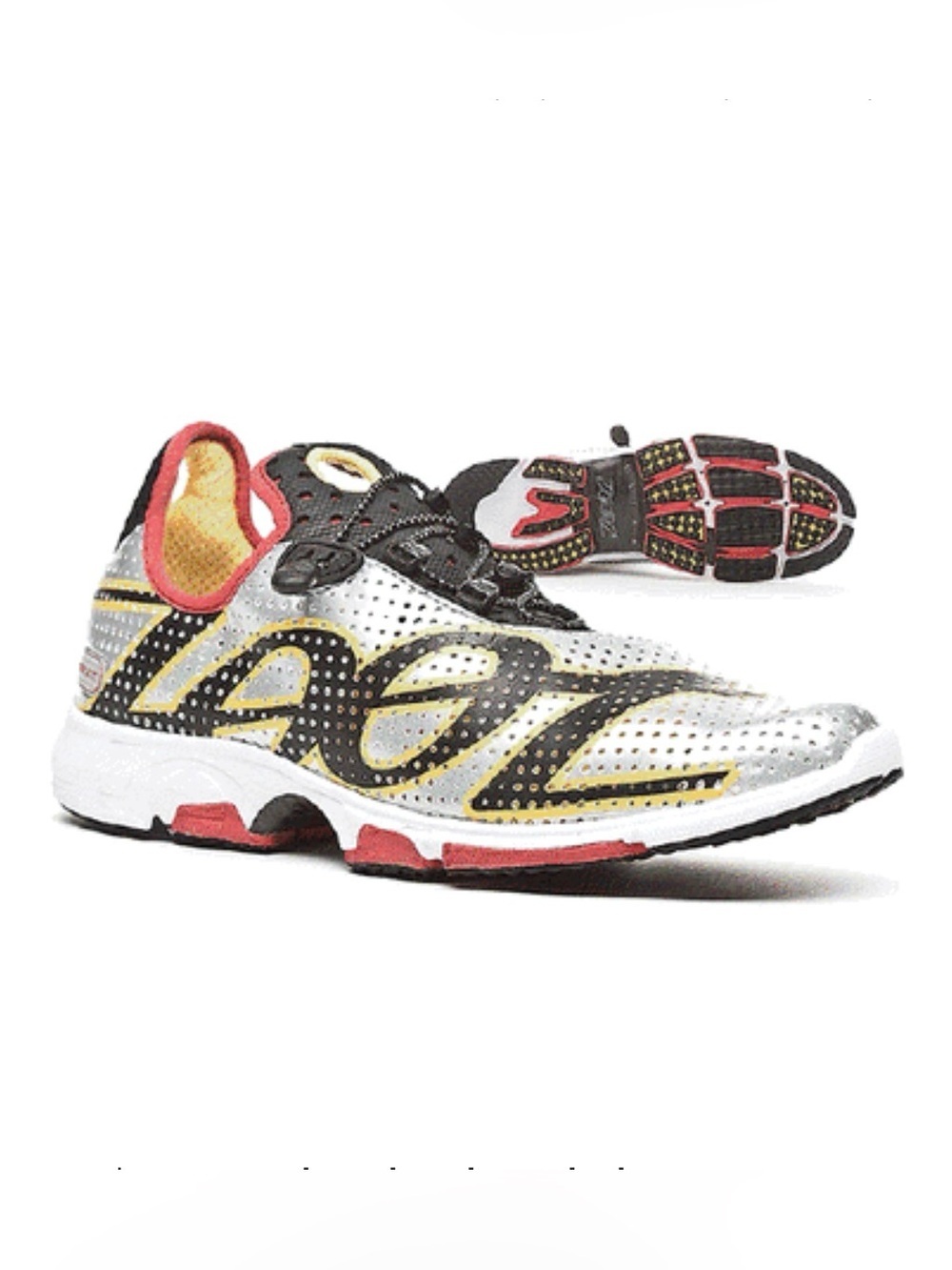 Zoot Ultra Race 2.0 triathlon shoes silver yellow running athletic shoes size 12